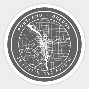 Portland Map Sticker